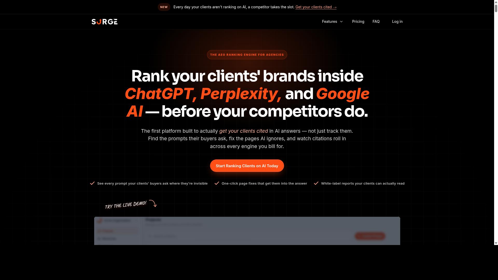 Surgegraph website